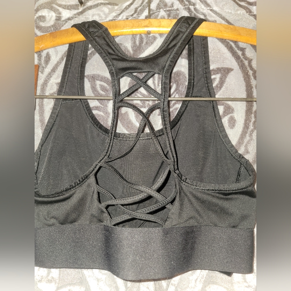Victoria's Secret Black Sports Bra with Strappy Back